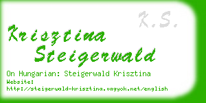 krisztina steigerwald business card